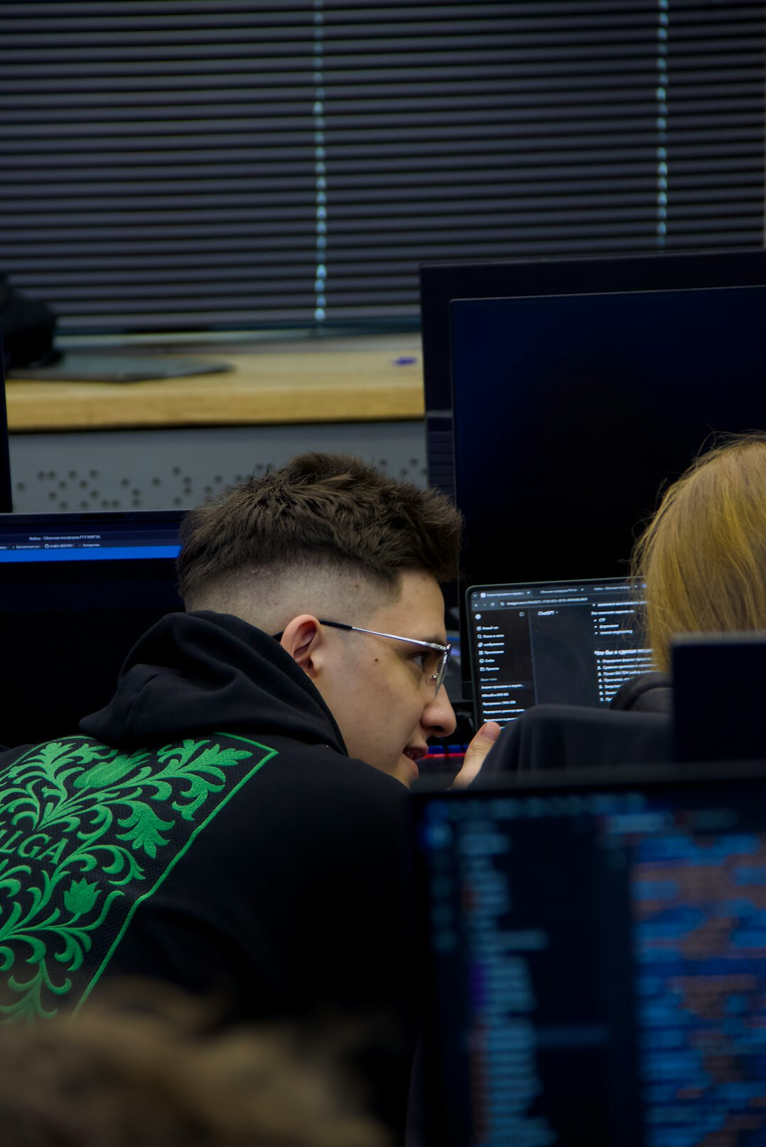 instructor teaching coding