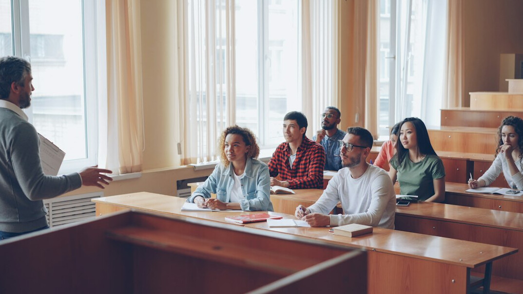 group of students in classroom